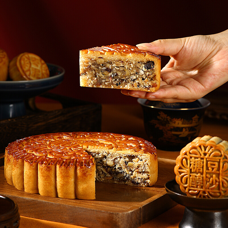 DXC 稻香村 中秋禮竹韻 廣式月餅 10餅8味 1.05kg 禮盒裝包裝禮盒產(chǎn)品包裝創(chuàng)意設(shè)計(jì)欣賞(圖4)