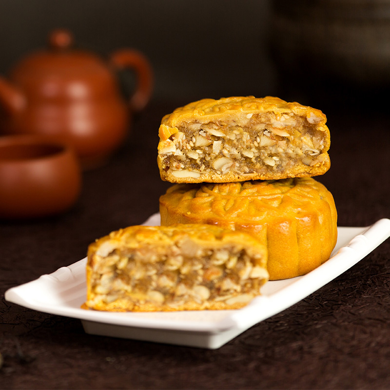 MACAU WINGFAI 澳門永輝 四寶月餅禮盒 4餅4味 500g包裝禮盒產(chǎn)品包裝創(chuàng)意設計欣賞(圖2)