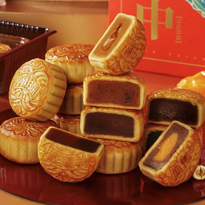 bi bi zan 比比贊 月滿中秋 廣式月餅 10餅8味 580g 禮盒裝包裝禮盒產(chǎn)品包裝創(chuàng)意設(shè)計(jì)欣賞(圖2)