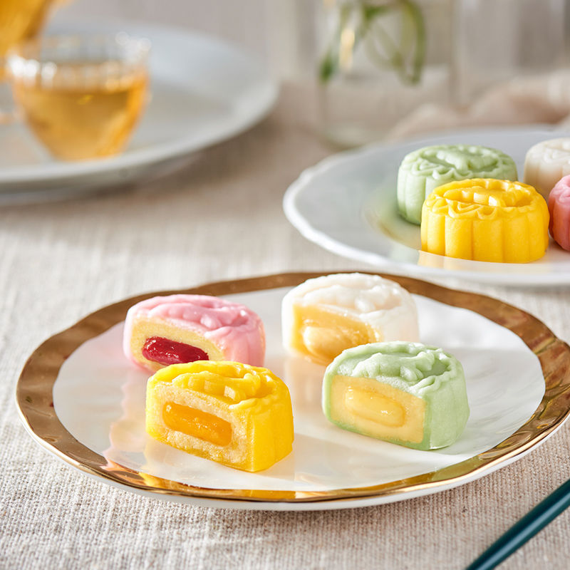 廣州酒家 芝芝流心冰皮月餅 8餅6味 480g 禮盒裝包裝禮盒產(chǎn)品包裝創(chuàng)意設(shè)計(jì)欣賞(圖3)