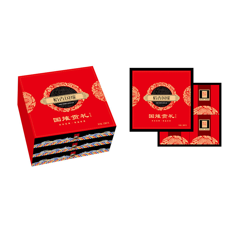稻香國熣 國熣貢禮 月餅 9餅9味  1.305kg 禮盒裝包裝禮盒產(chǎn)品包裝創(chuàng)意設計欣賞(圖2)