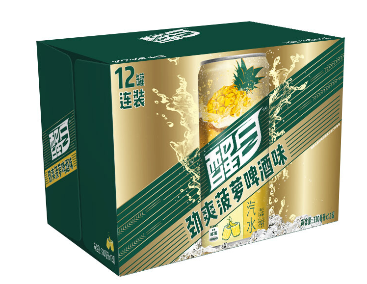 菠蘿味啤酒紙箱包裝設(shè)計作品欣賞(圖1) 菠蘿味啤酒紙箱包裝設(shè)計作品欣賞(圖1)