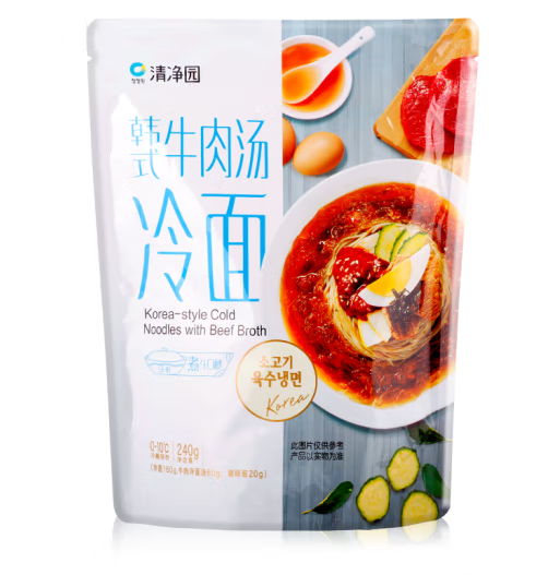 袋裝韓式冷面包裝如何設計(圖1)