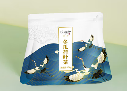 冬瓜荷葉茶包裝袋設(shè)計(圖1)