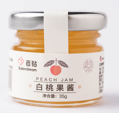 白桃果醬包裝瓶設(shè)計怎么做(圖1) 白桃果醬包裝瓶設(shè)計怎么做(圖1)