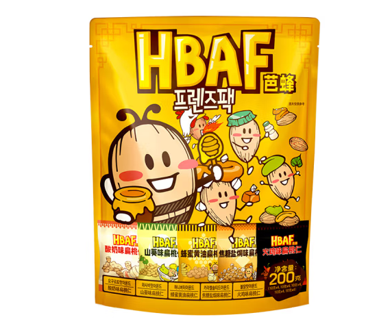 蜂蜜黃油堅(jiān)果炒貨包裝袋設(shè)計欣賞(圖1)