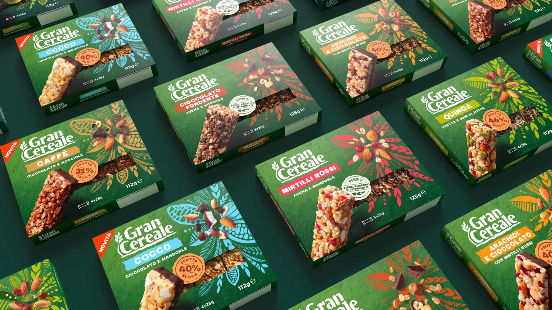 色彩繽紛的谷物棒外包裝盒設(shè)計(jì)作品欣賞(圖1)