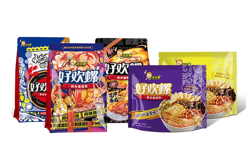 好歡螺柳州螺螄粉包裝信息設(shè)計(jì)升級