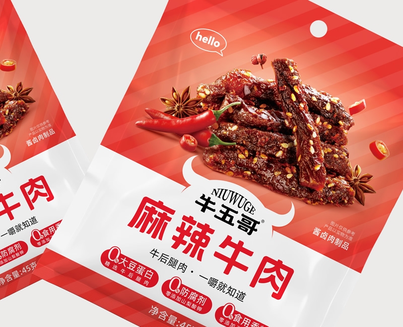 四喜案例“牛五哥”牛肉干：用包裝設(shè)計(jì)撬動(dòng)貨架競(jìng)爭(zhēng)力，打造高復(fù)購(gòu)零食品牌