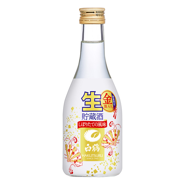 食品包裝設(shè)計(jì)欣賞上撰白鶴螺栓生貯藏酒金箔入白鶴酒造包裝設(shè)計(jì)欣賞(圖1)