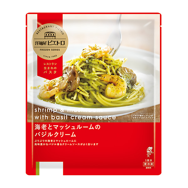 〔冷凍〕洋面館petro 蝦和蘑菇羅勒奶油包裝設計欣賞(圖1)