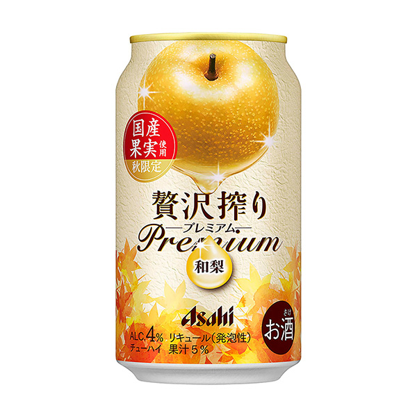 包裝設(shè)計(jì)欣賞朝日奢侈榨?。几呒壡锛鞠薅▏a(chǎn)和梨＞ (朝日啤酒) (圖1)