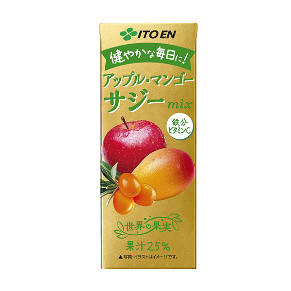 包裝設計欣賞世界果實＜蘋果芒果& Sarge mix ＞ (伊藤園) (圖1)